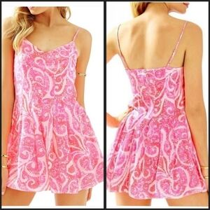 Lilly Pulitzer Preppy Girly Kyla Octopus Print Romper in Pink Pout Size 0-2